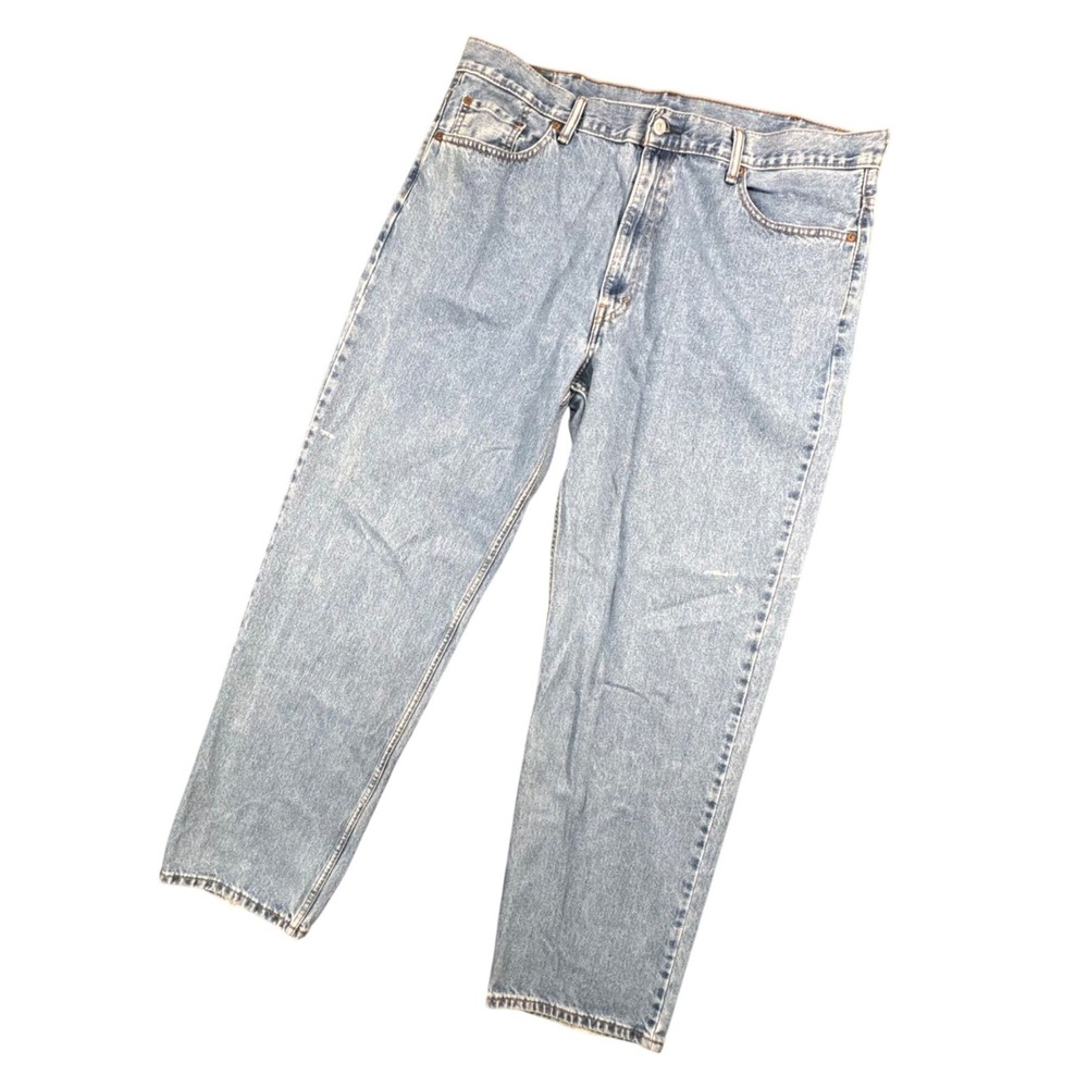 Levi's 550 Y2K Workwear Jeans Men's 42x34 Light Wash Relaxed Fit‎ Grunge - Picture 4 of 10